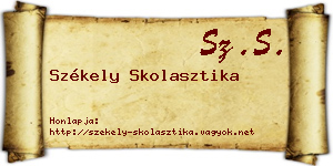 Székely Skolasztika névjegykártya